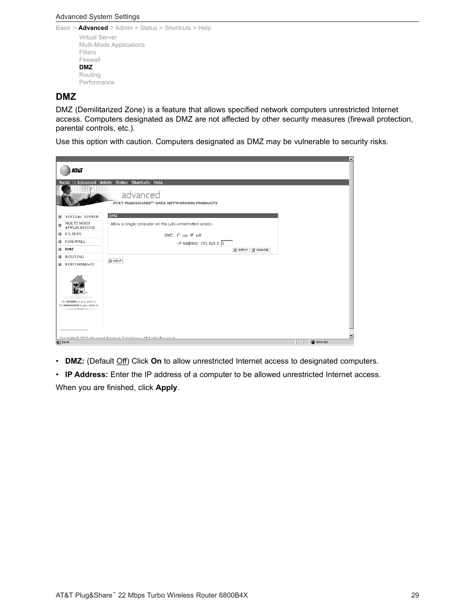 AT&T PLUG&SHARETM 6800B4X User Manual | Page 29 / 77