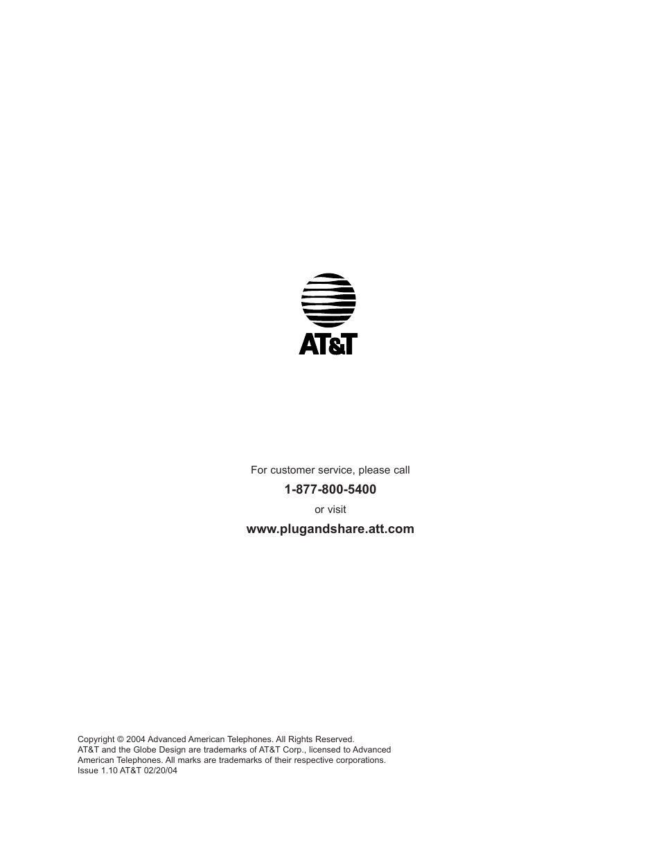 AT&T PLUG&SHARETM 6800B4X User Manual | Page 77 / 77