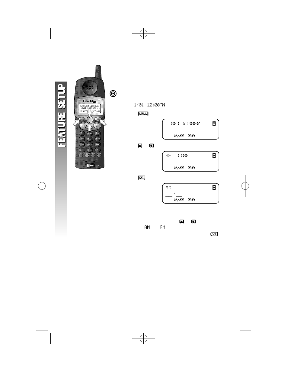 Set ti m e | AT&T 1412 User Manual | Page 17 / 62