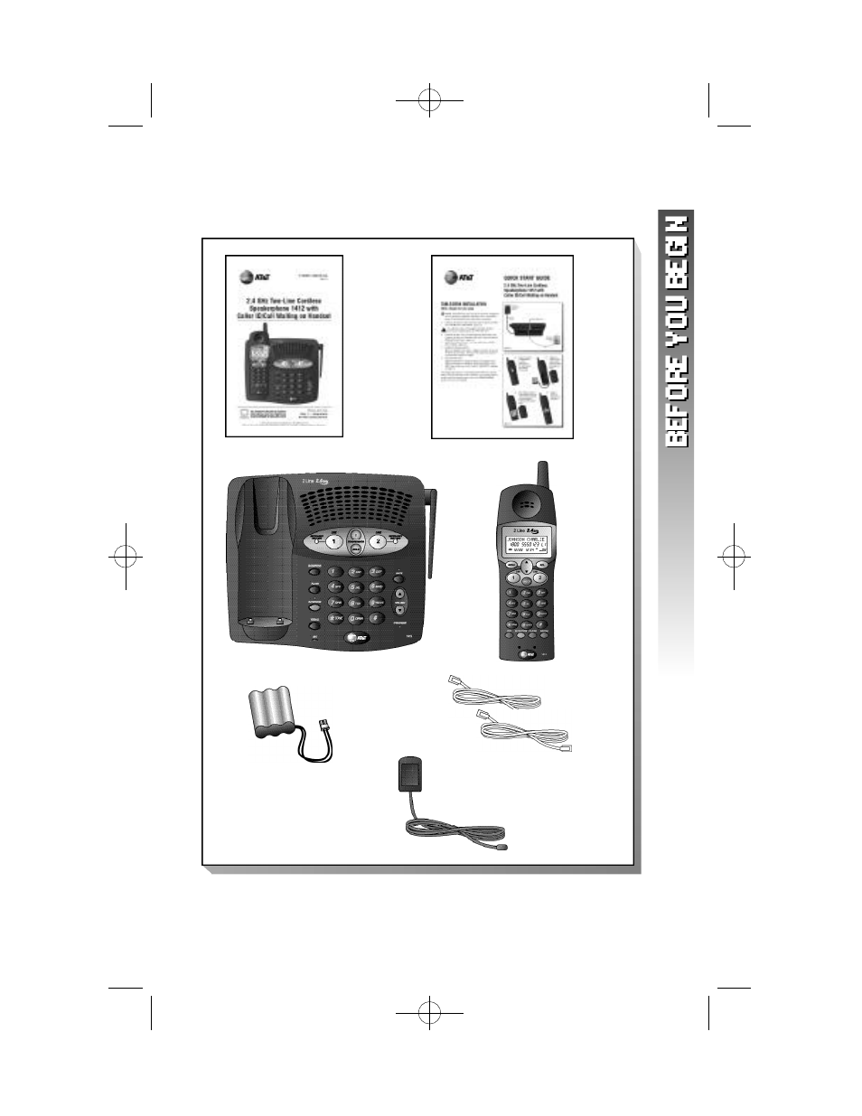 Before you begin, P a rts list | AT&T 1412 User Manual | Page 4 / 62