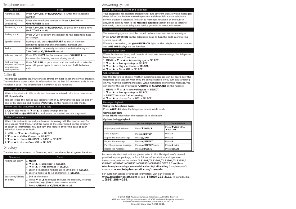 AT&T CL82451 User Manual | Page 2 / 2