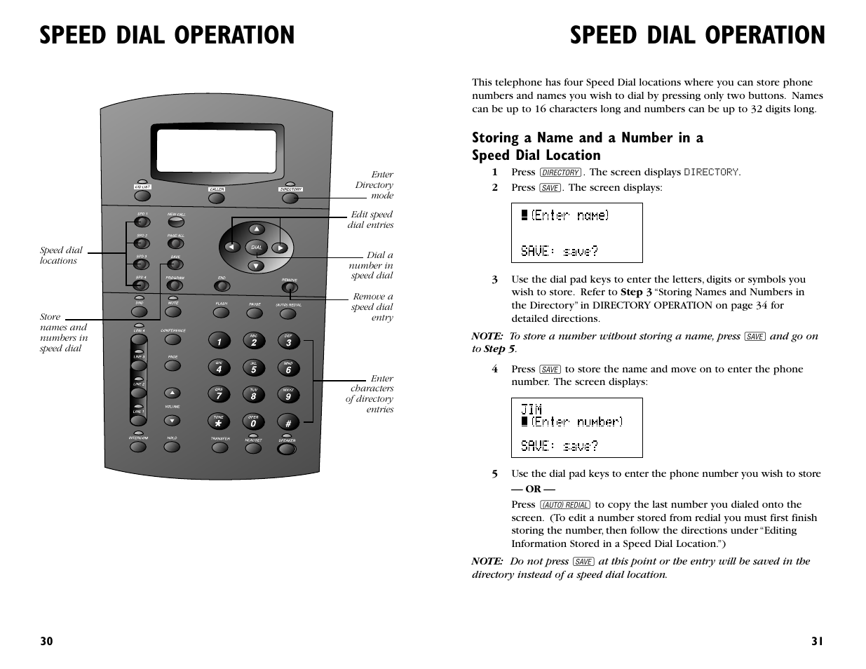 Speed dial operation | AT&T 955 User Manual | Page 17 / 36