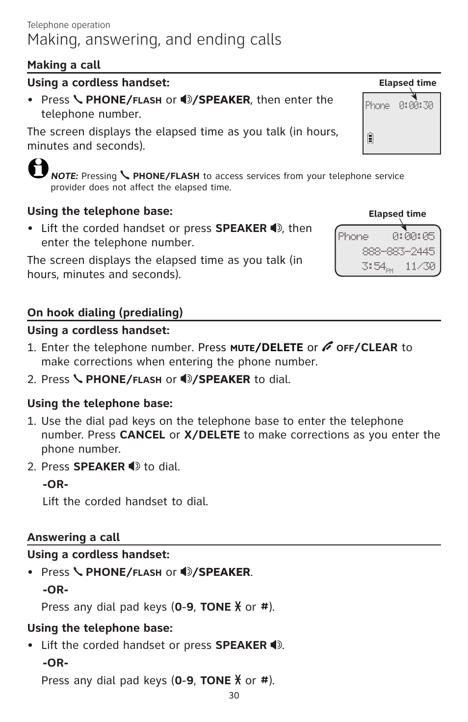 Making, answering, and ending calls | AT&T CL84200 User Manual | Page 36 / 101