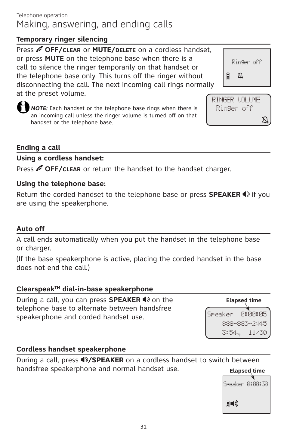 Making, answering, and ending calls | AT&T CL84200 User Manual | Page 37 / 101
