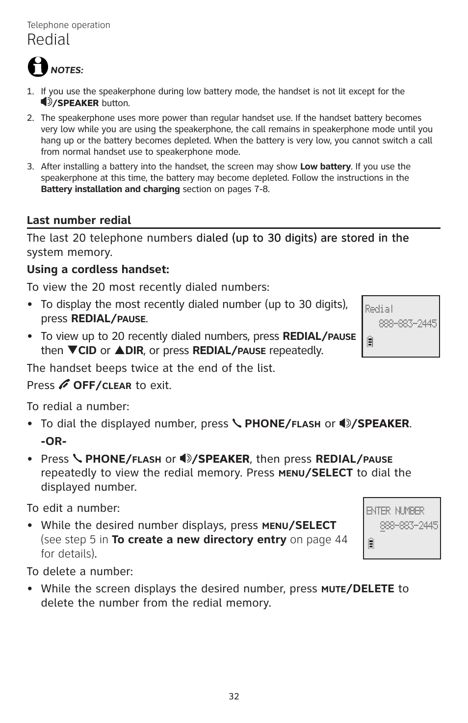 Redial | AT&T CL84200 User Manual | Page 38 / 101