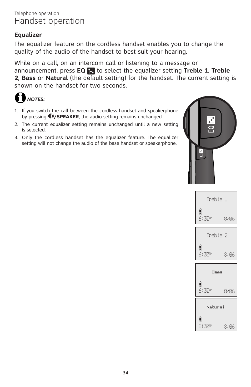 Handset operation | AT&T CL84200 User Manual | Page 40 / 101