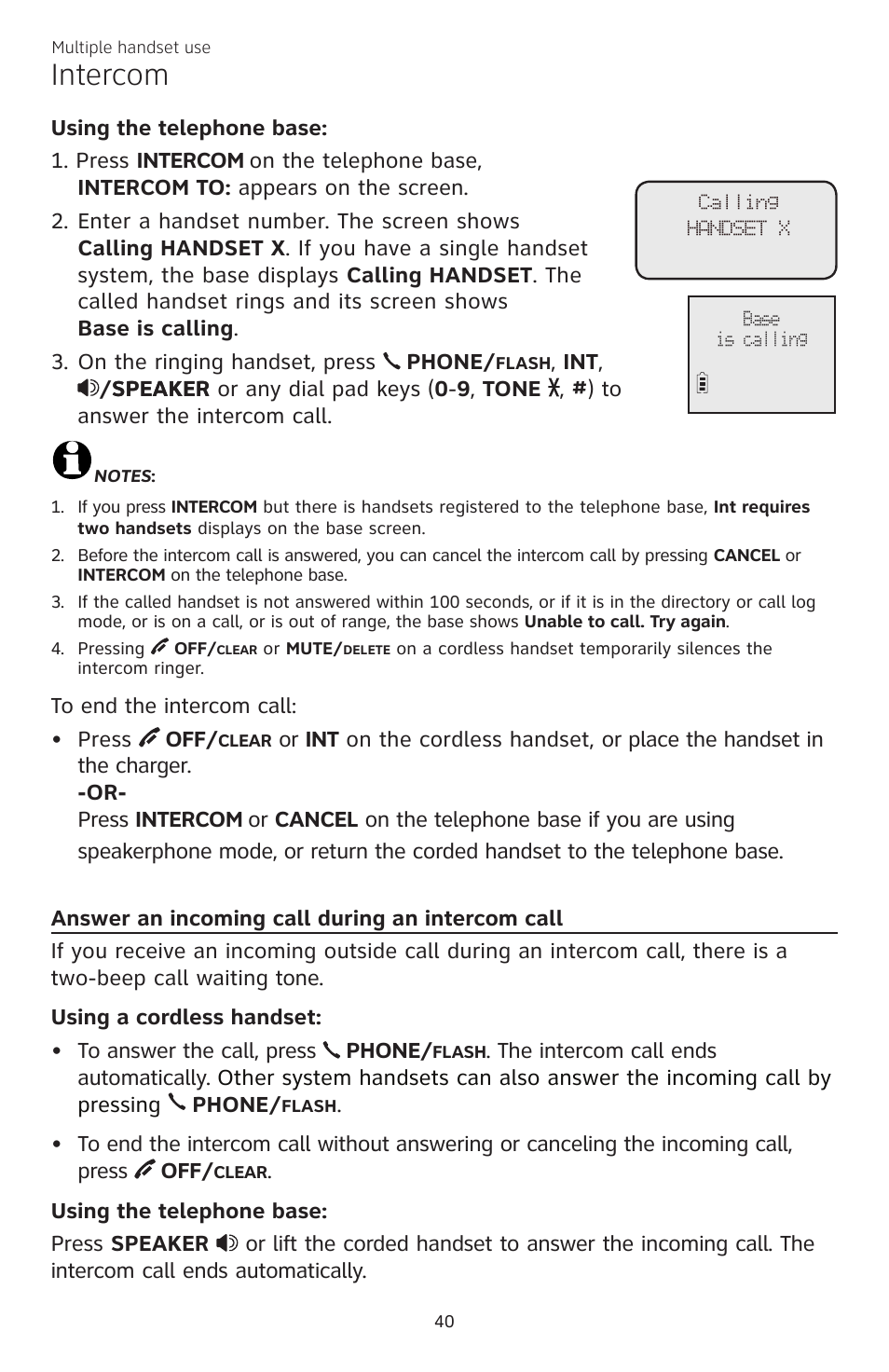 Intercom | AT&T CL84200 User Manual | Page 46 / 101