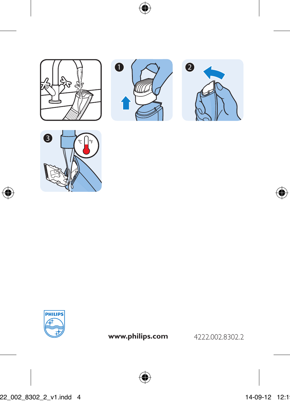 Philips BEARDTRIMMER Series 5000 Tondeuse étanche pour barbe de 3 jours User Manual | Page 4 / 4