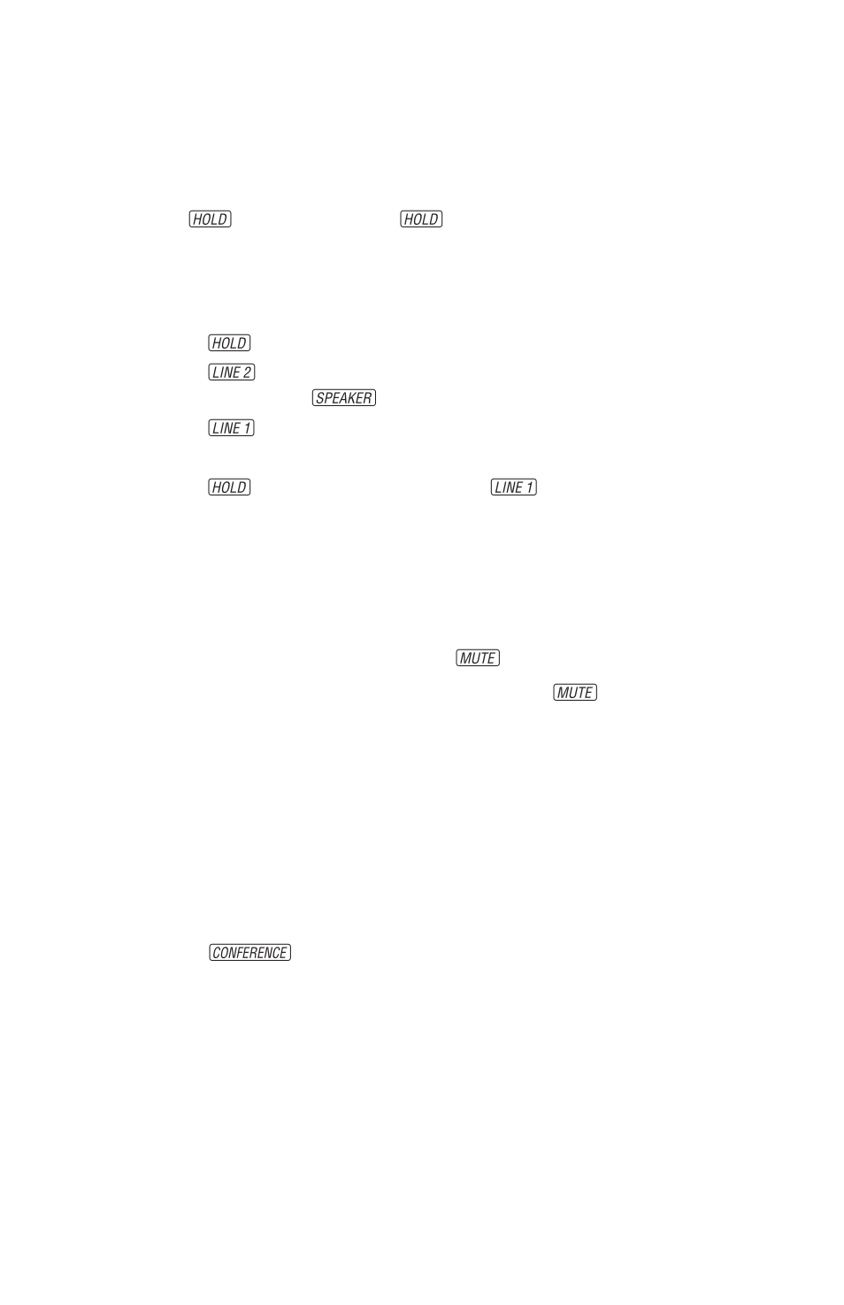 Telephone operation, Switching between lines during a call, Mute | Conference calls | AT&T 962 User Manual | Page 18 / 33