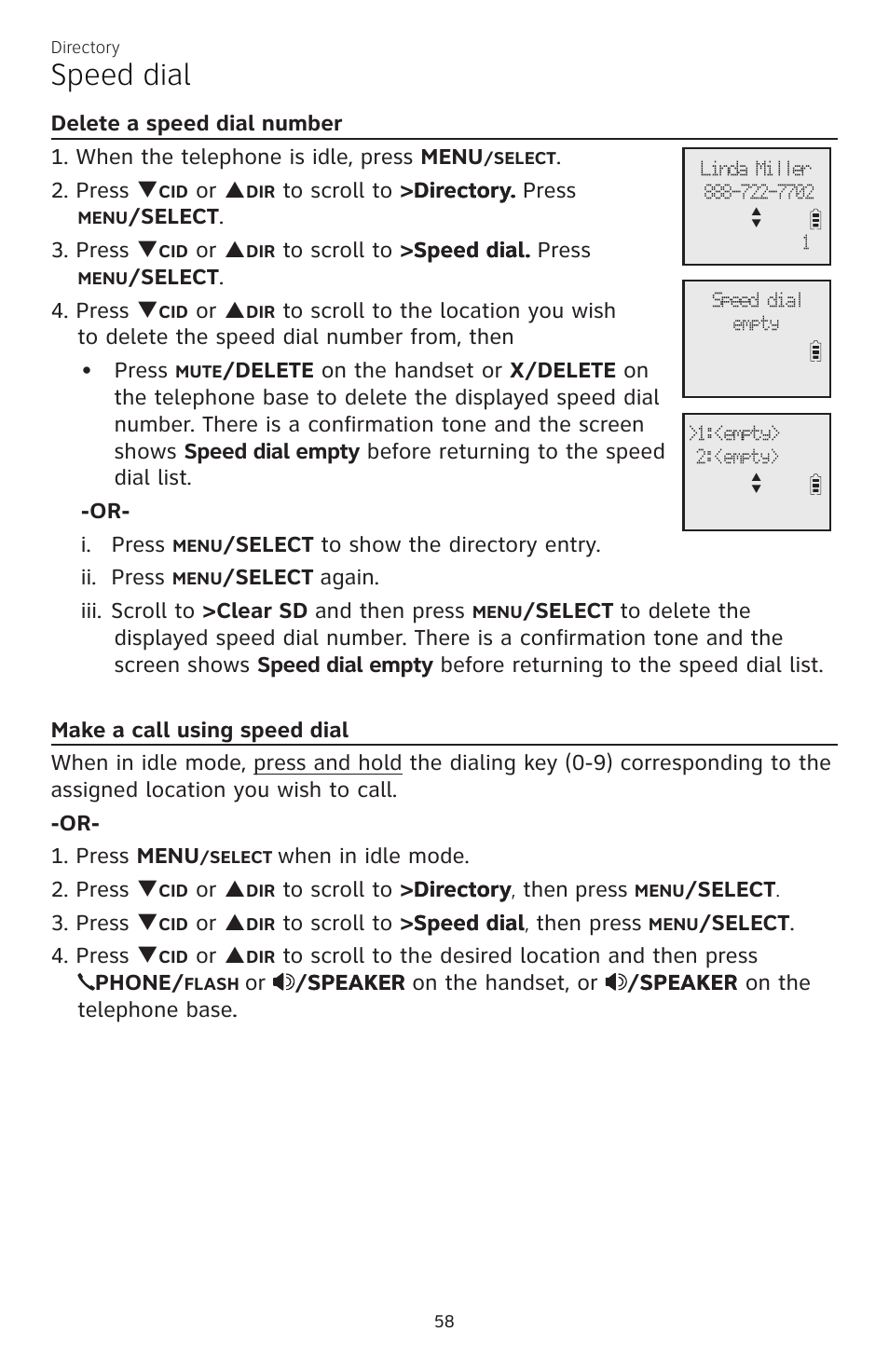 Speed dial | AT&T CL83101 User Manual | Page 64 / 118