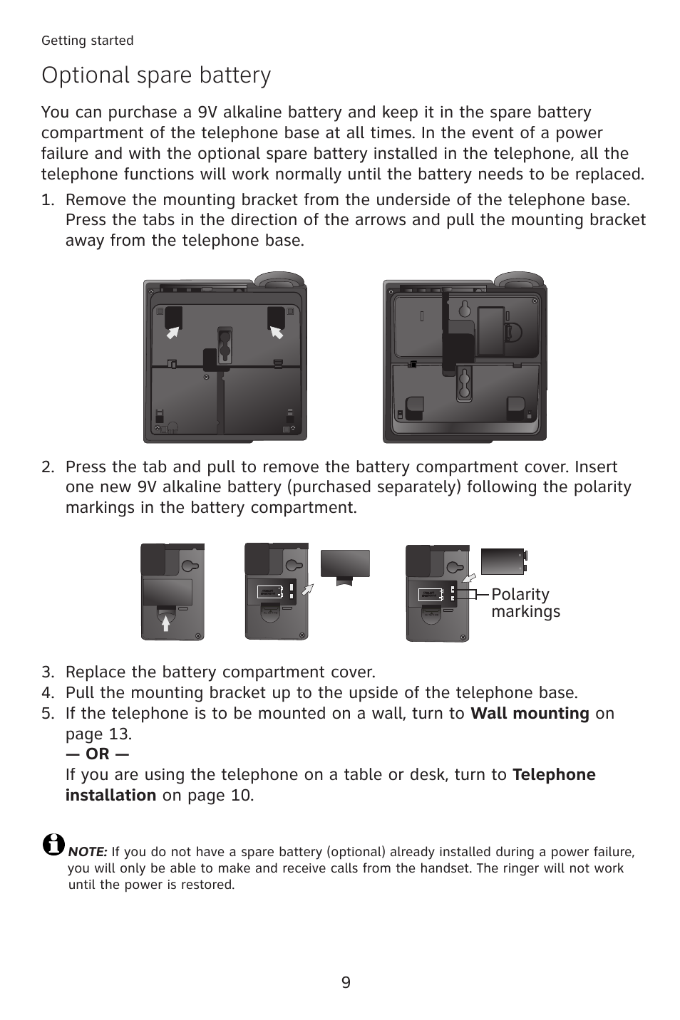 Optional spare battery | AT&T 993 User Manual | Page 12 / 79