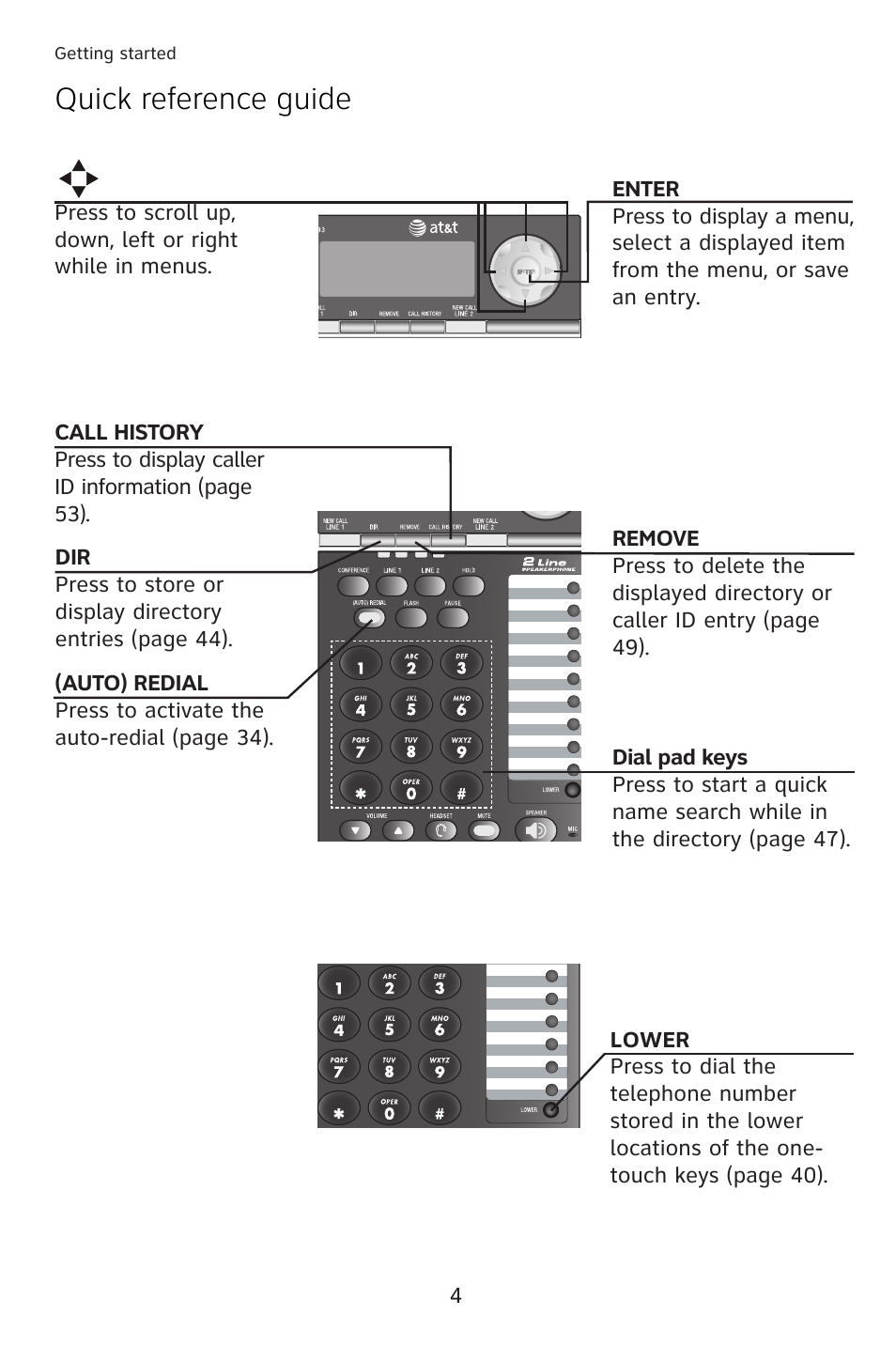 Quick reference guide | AT&T 993 User Manual | Page 7 / 79
