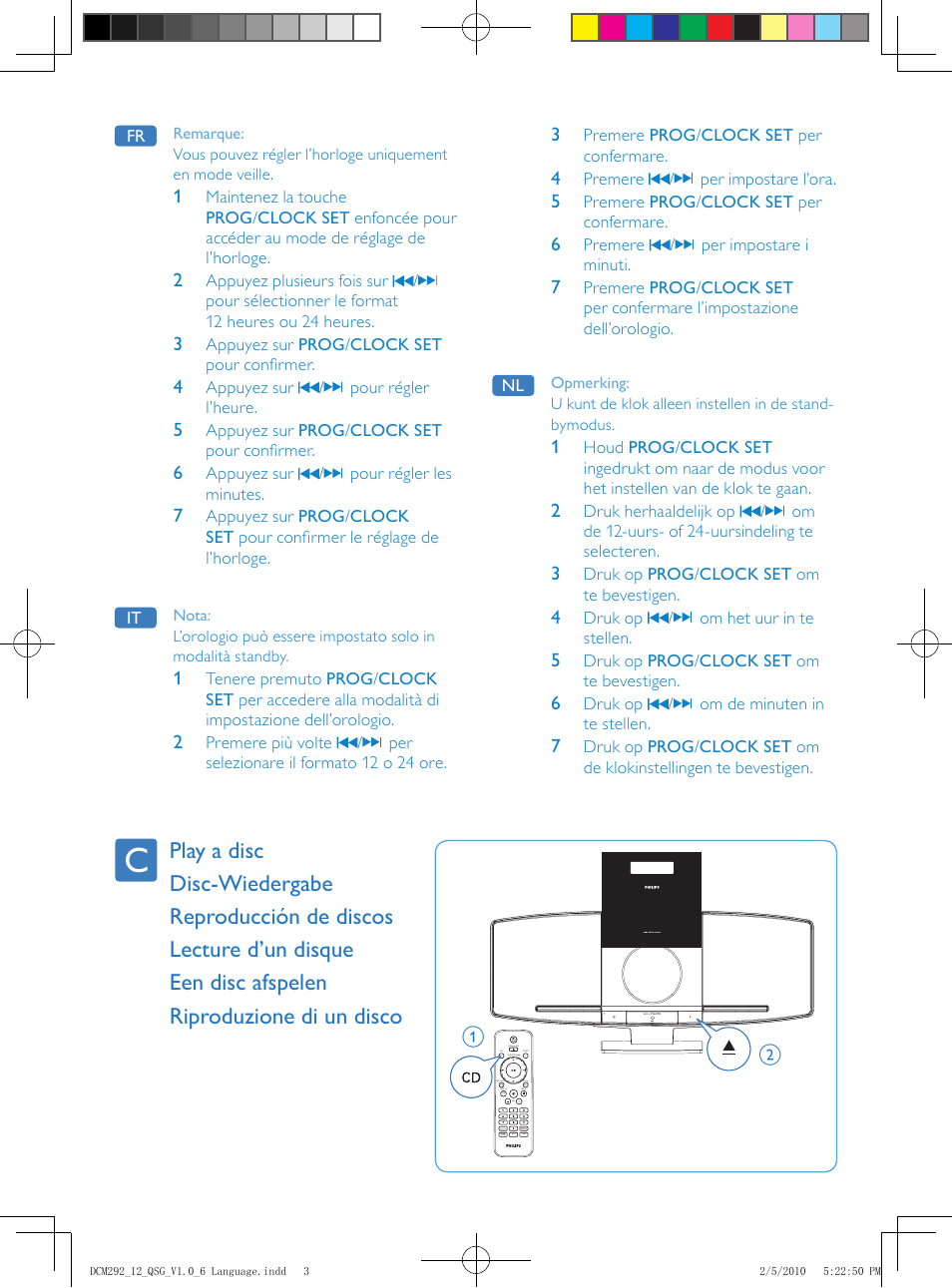 Philips Élégante microchaîne User Manual | Page 3 / 4