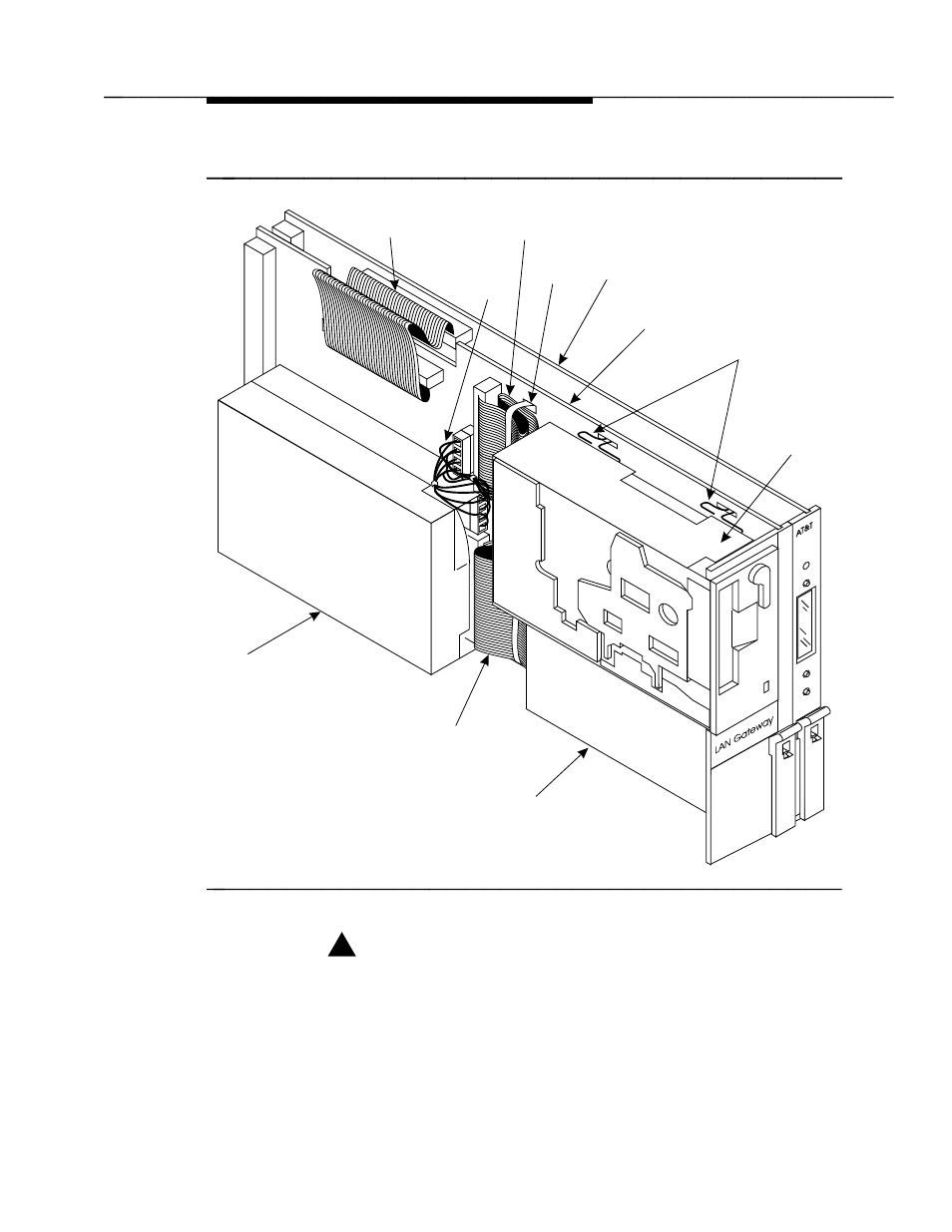 Definity lan gateway system assembly, Warning, Installation | Figure 2-4. definity lan gateway system assembly | AT&T DEFINITY 555-230-223 User Manual | Page 30 / 166