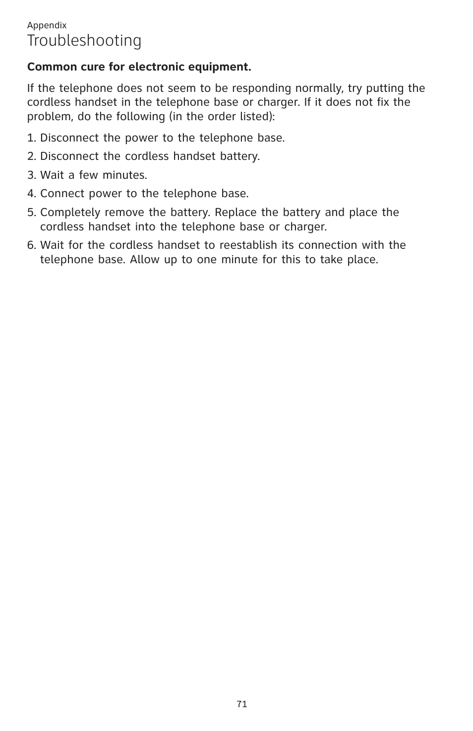 Troubleshooting | AT&T CL82401 User Manual | Page 77 / 89