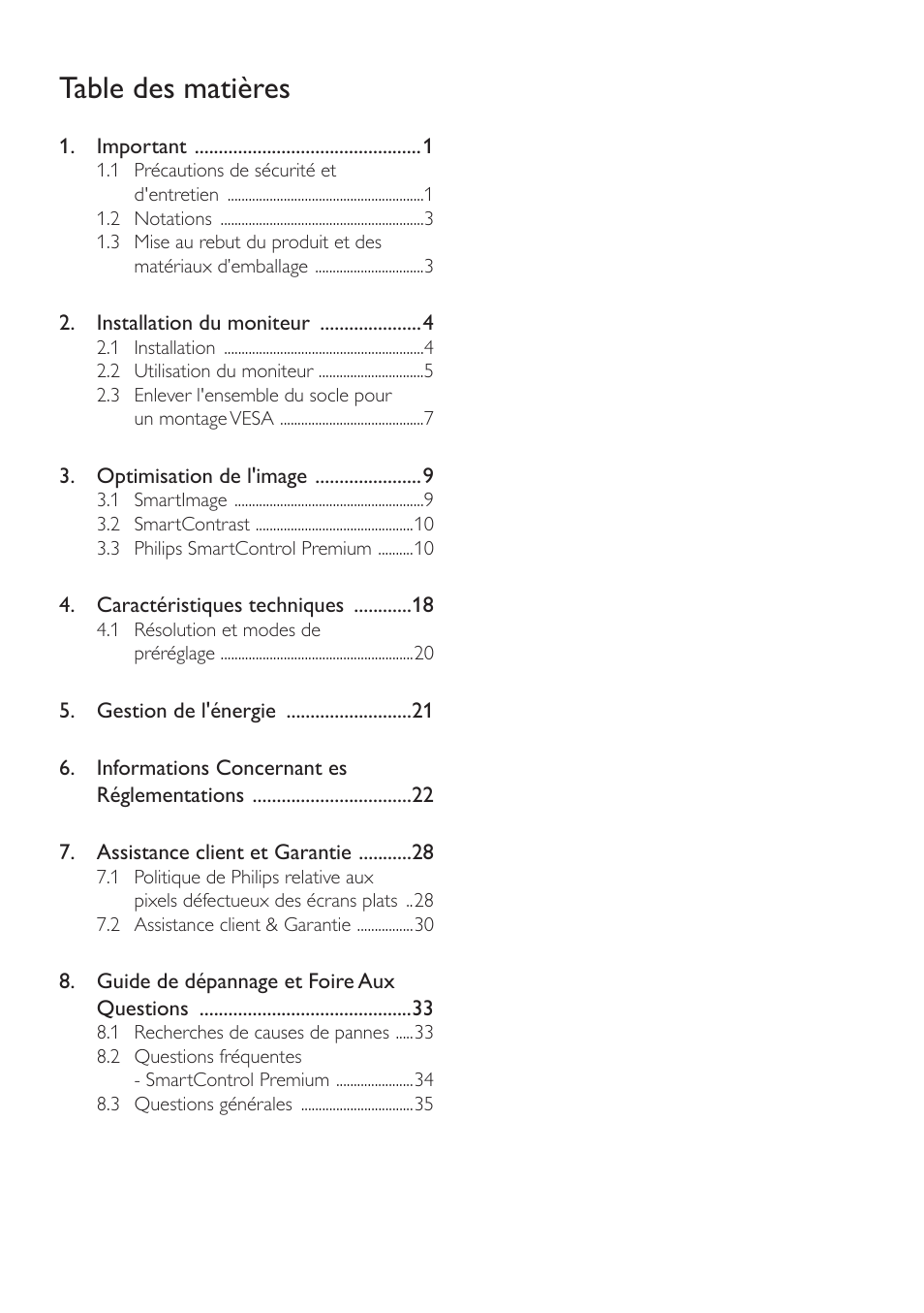 Philips Moniteur LCD User Manual | Page 2 / 40