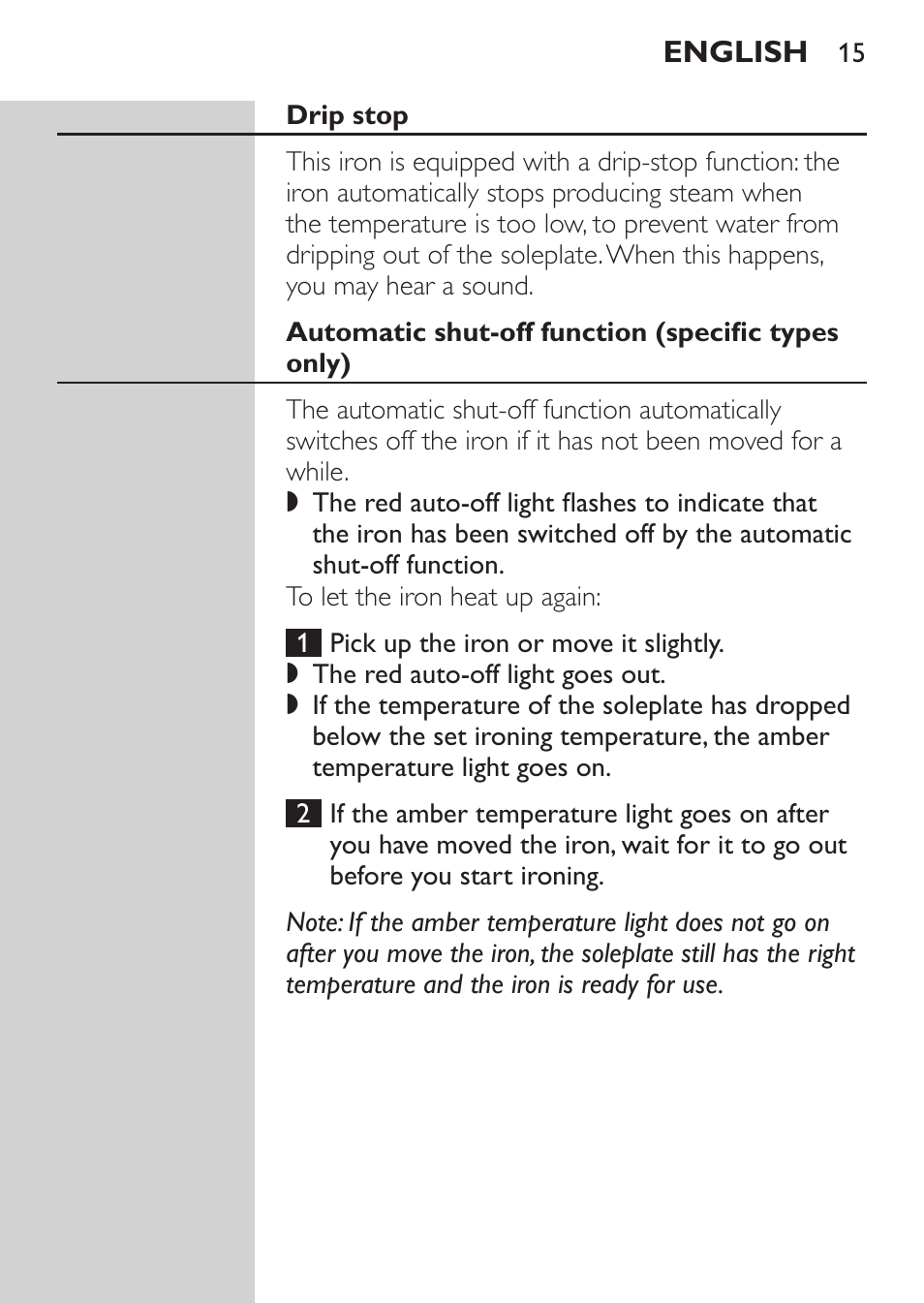 Philips Azur Fer vapeur User Manual | Page 15 / 102