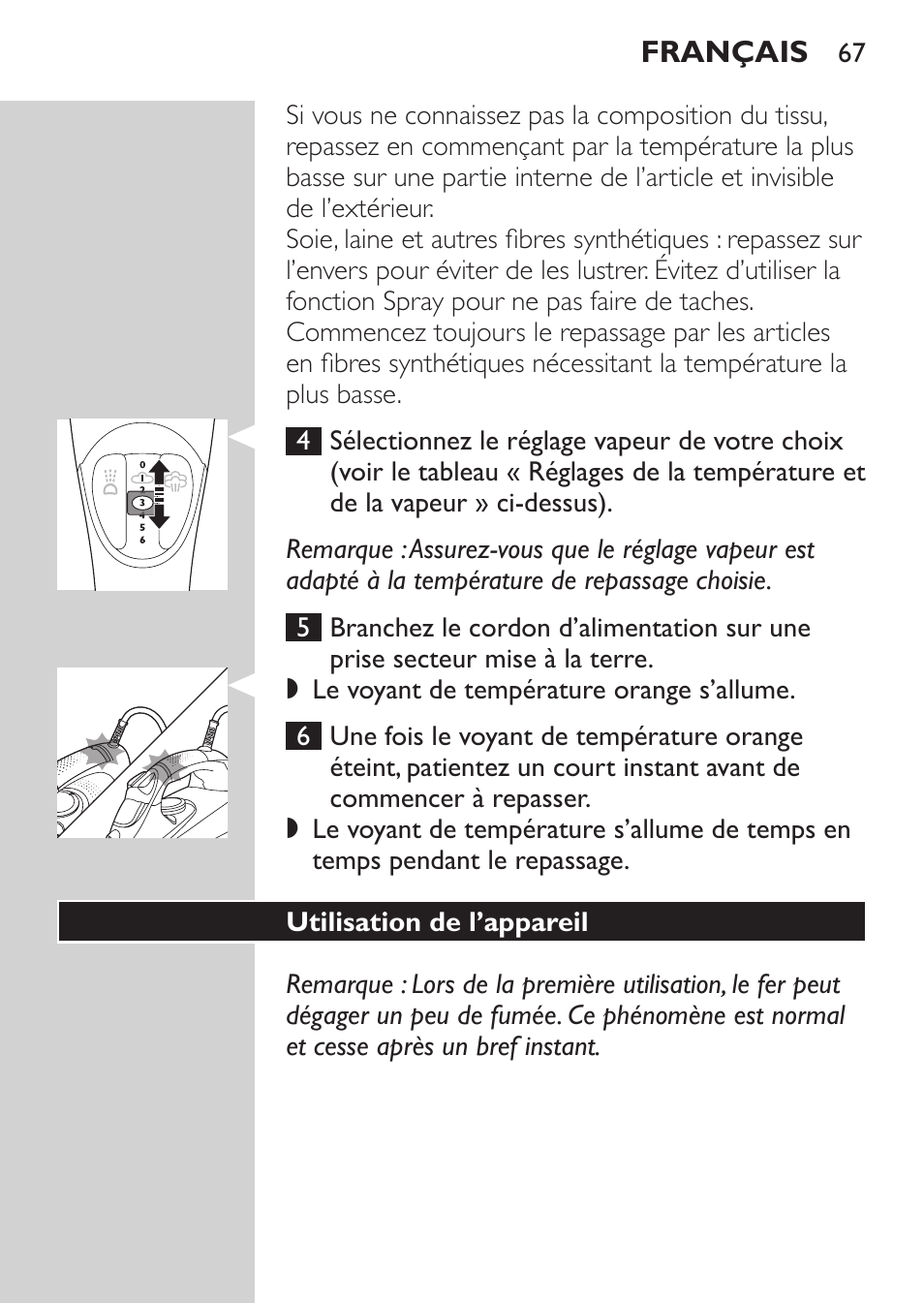 Philips Azur Fer vapeur User Manual | Page 67 / 102