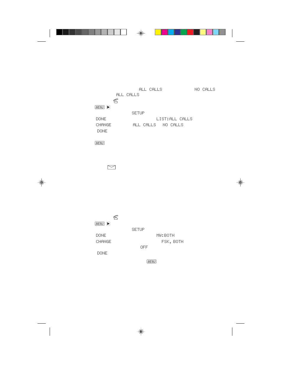 Feature setup, Call list options, Message waiting indicator | AT&T 9340 User Manual | Page 11 / 27