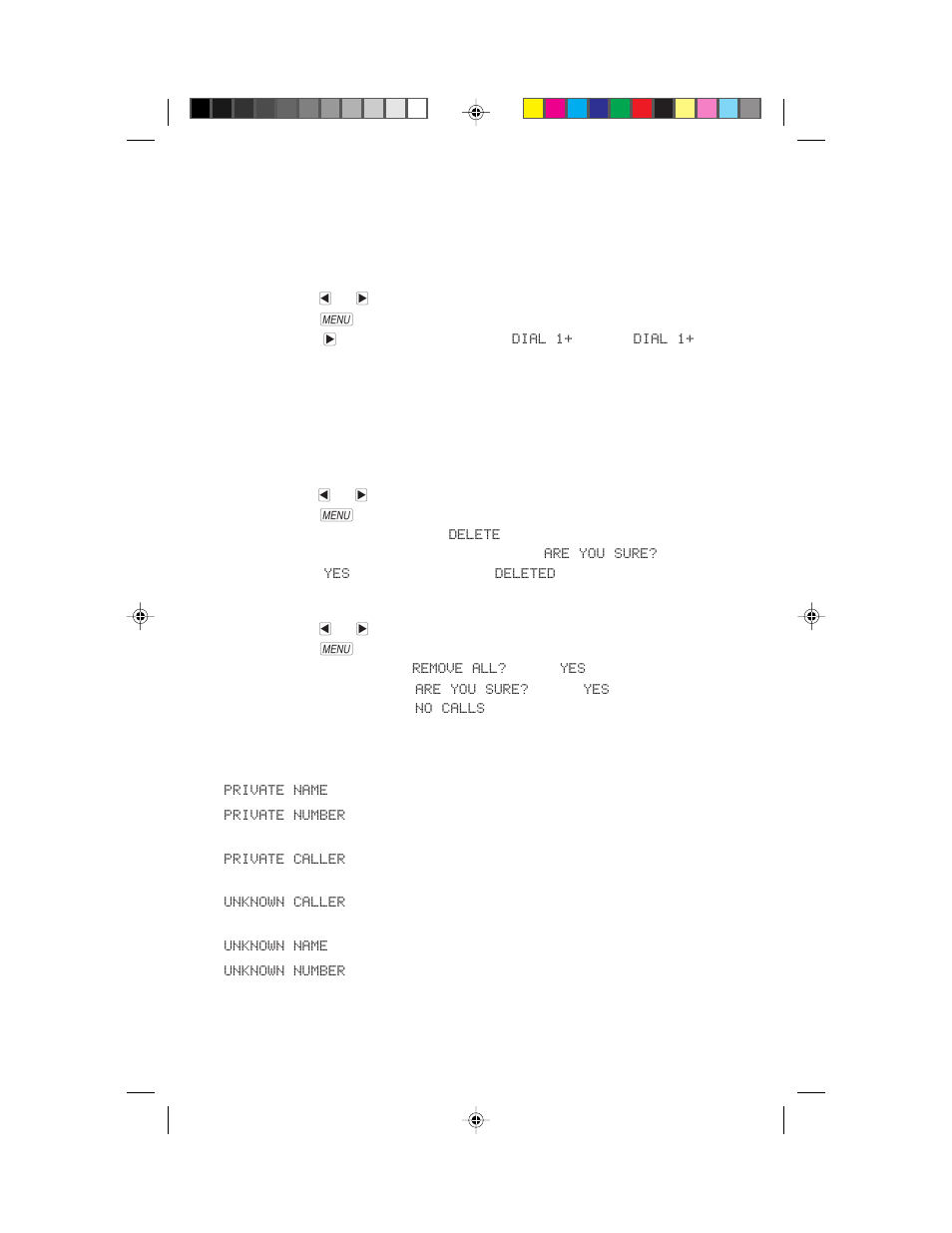 Caller id operation, Deleting call records from call history, Caller id display messages | AT&T 9340 User Manual | Page 21 / 27