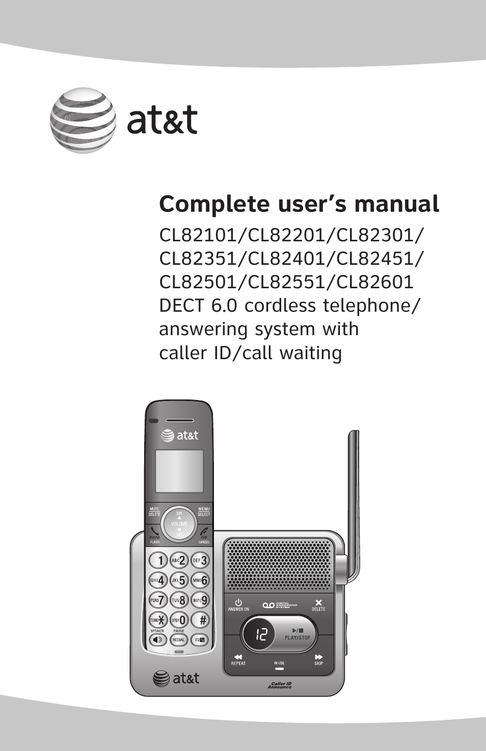 AT&T CL82351 User Manual | 89 pages