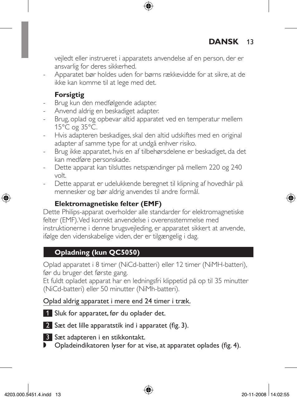 Philips Tondeuse cheveux User Manual | Page 13 / 92