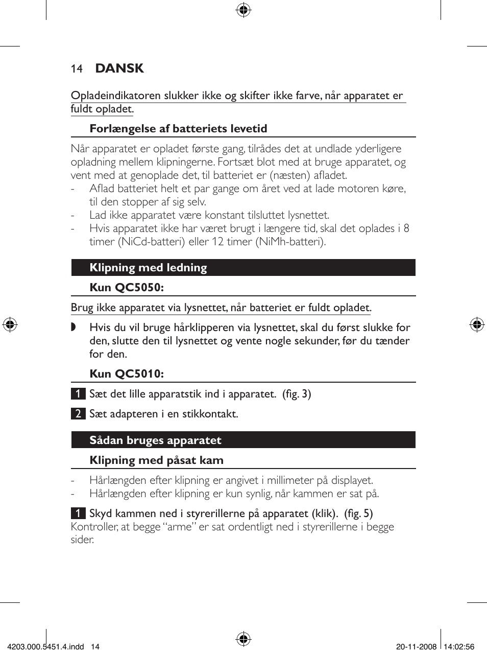 Philips Tondeuse cheveux User Manual | Page 14 / 92