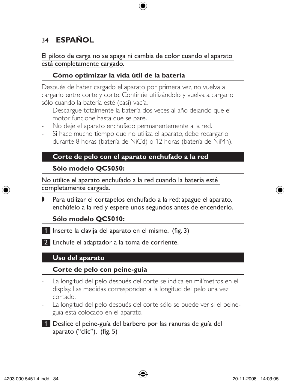 Philips Tondeuse cheveux User Manual | Page 34 / 92