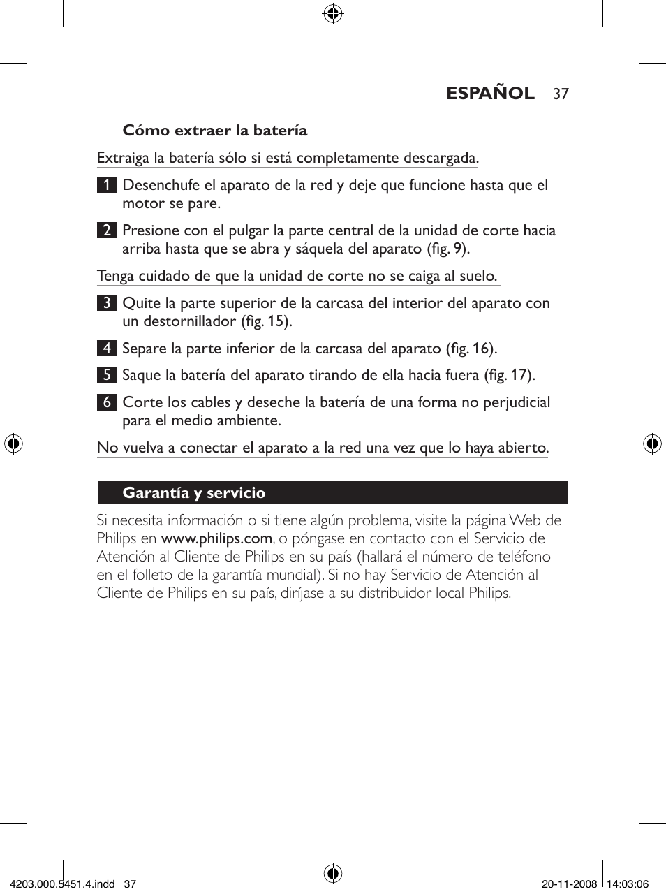 Philips Tondeuse cheveux User Manual | Page 37 / 92