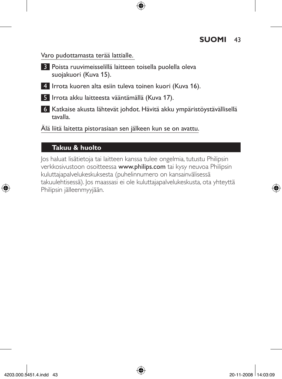 Philips Tondeuse cheveux User Manual | Page 43 / 92