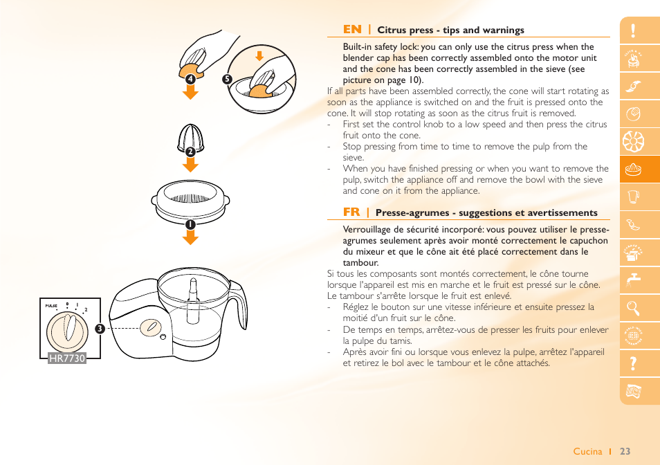 Philips Robot de cuisine User Manual | Page 23 / 52