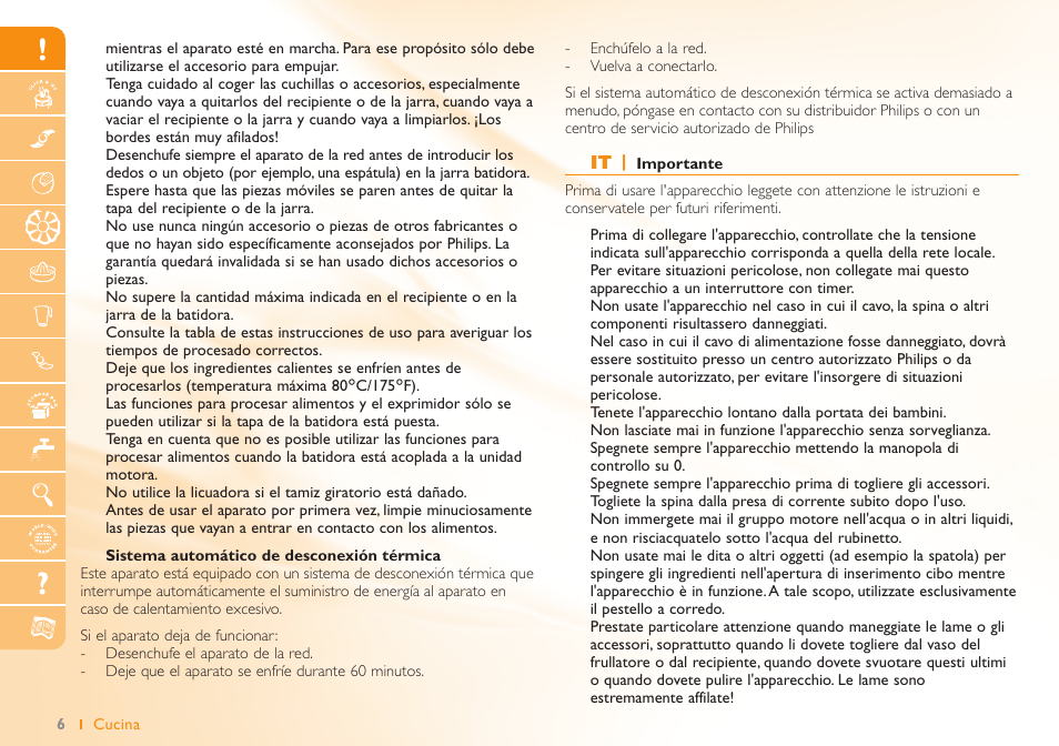 Philips Robot de cuisine User Manual | Page 6 / 52