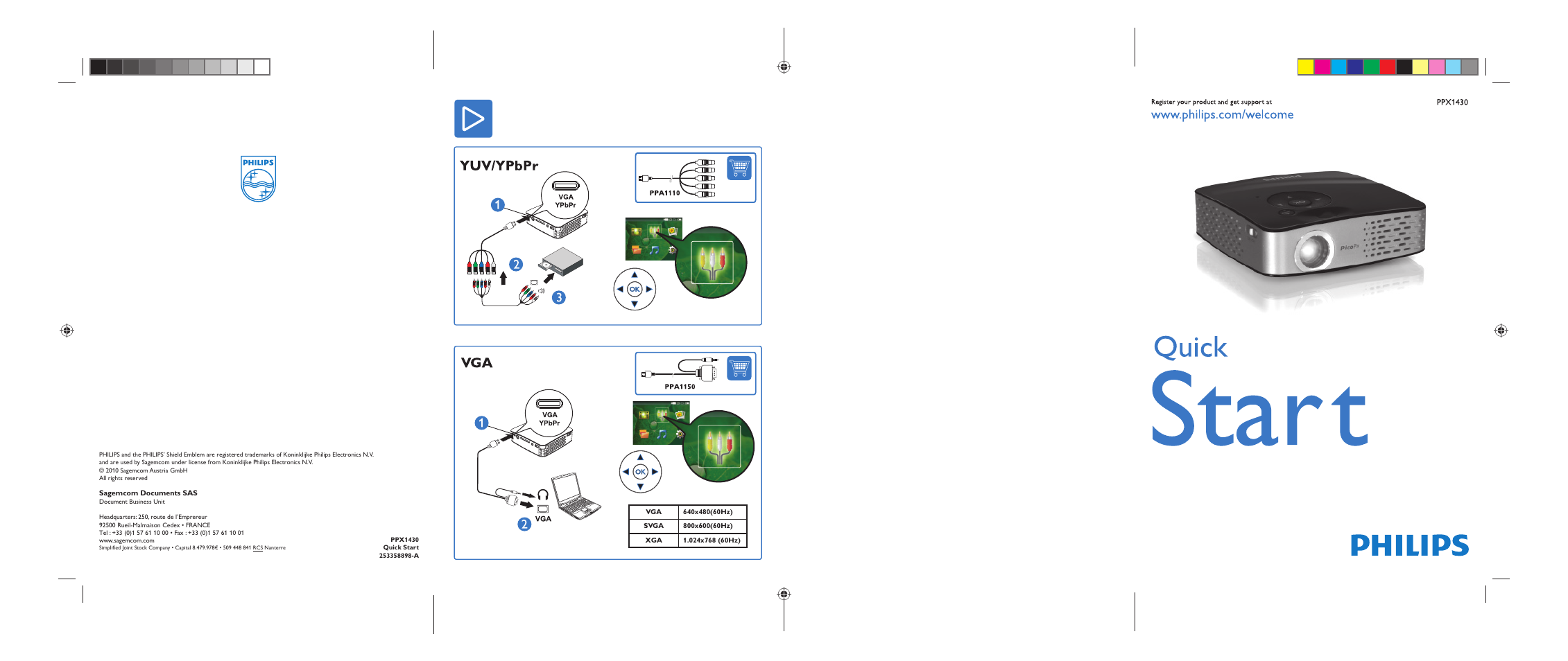 Philips PicoPix Projecteur de poche User Manual | 2 pages