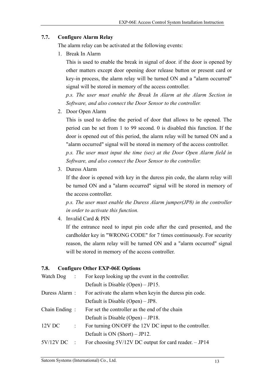 ACS EXP-06E User Manual | Page 13 / 15