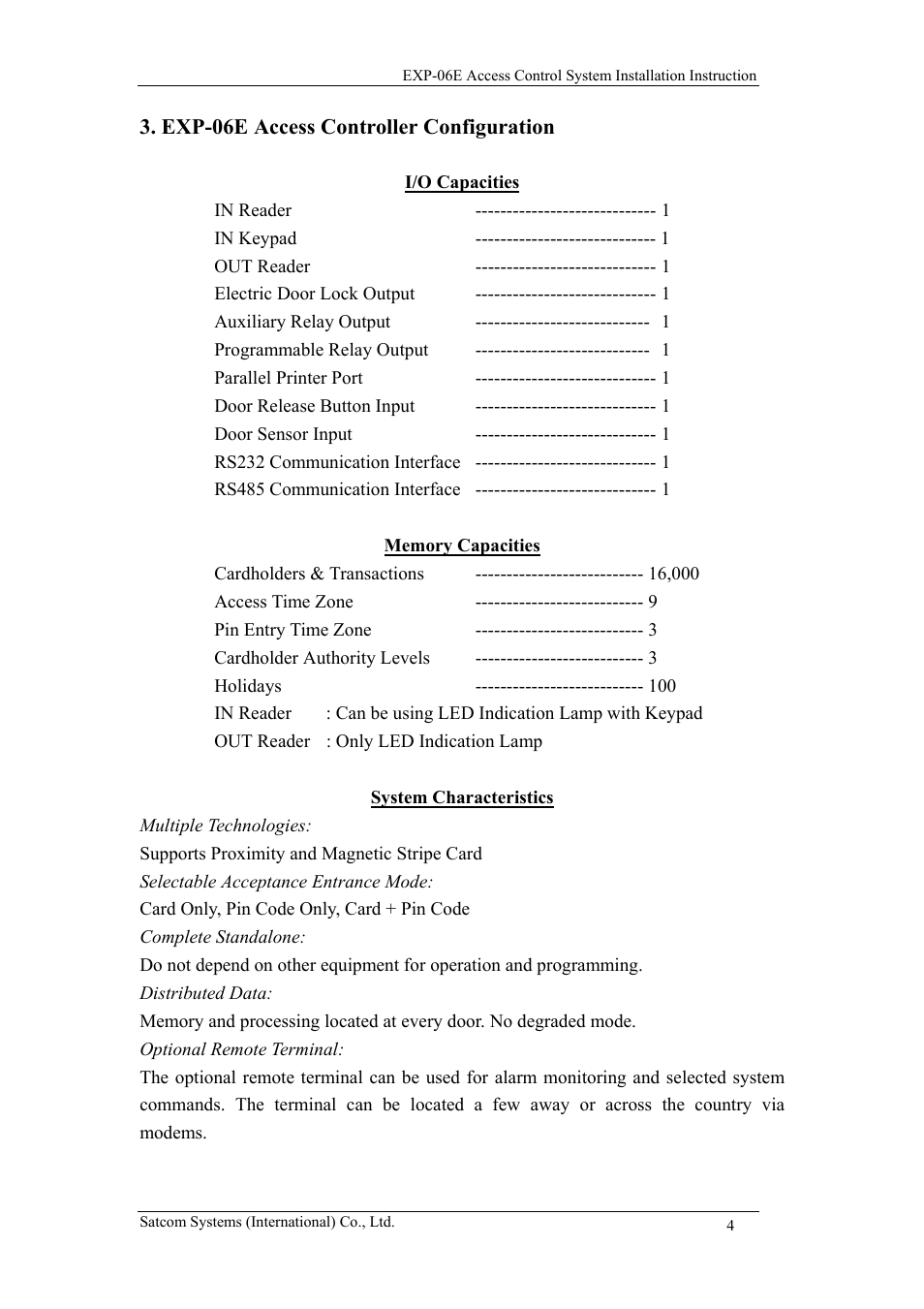 ACS EXP-06E User Manual | Page 4 / 15