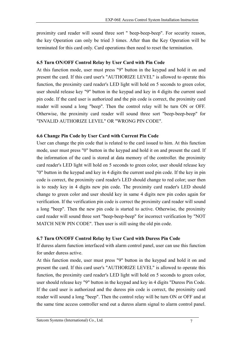 ACS EXP-06E User Manual | Page 7 / 15