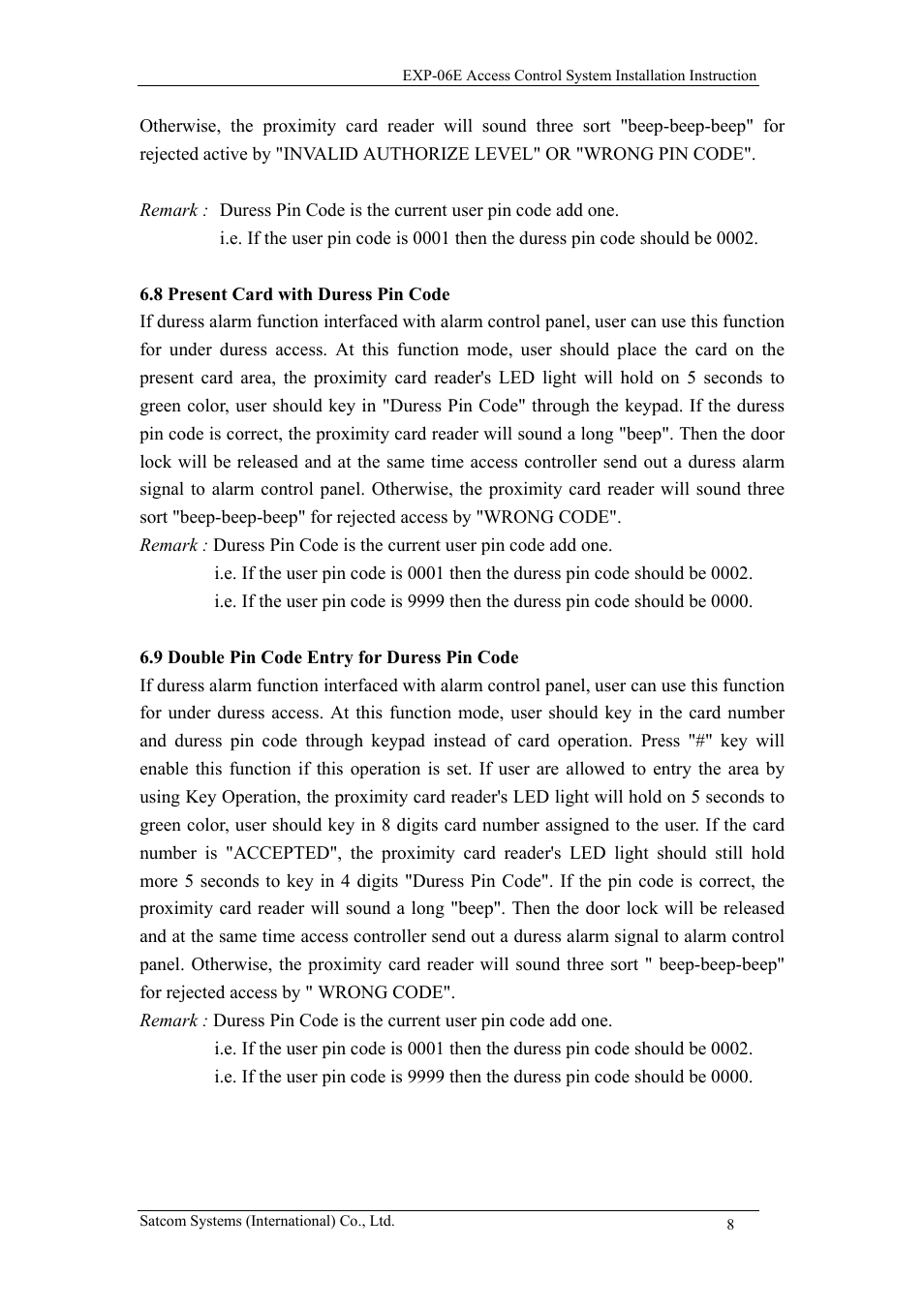 ACS EXP-06E User Manual | Page 8 / 15