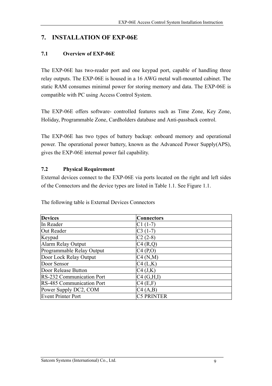 ACS EXP-06E User Manual | Page 9 / 15