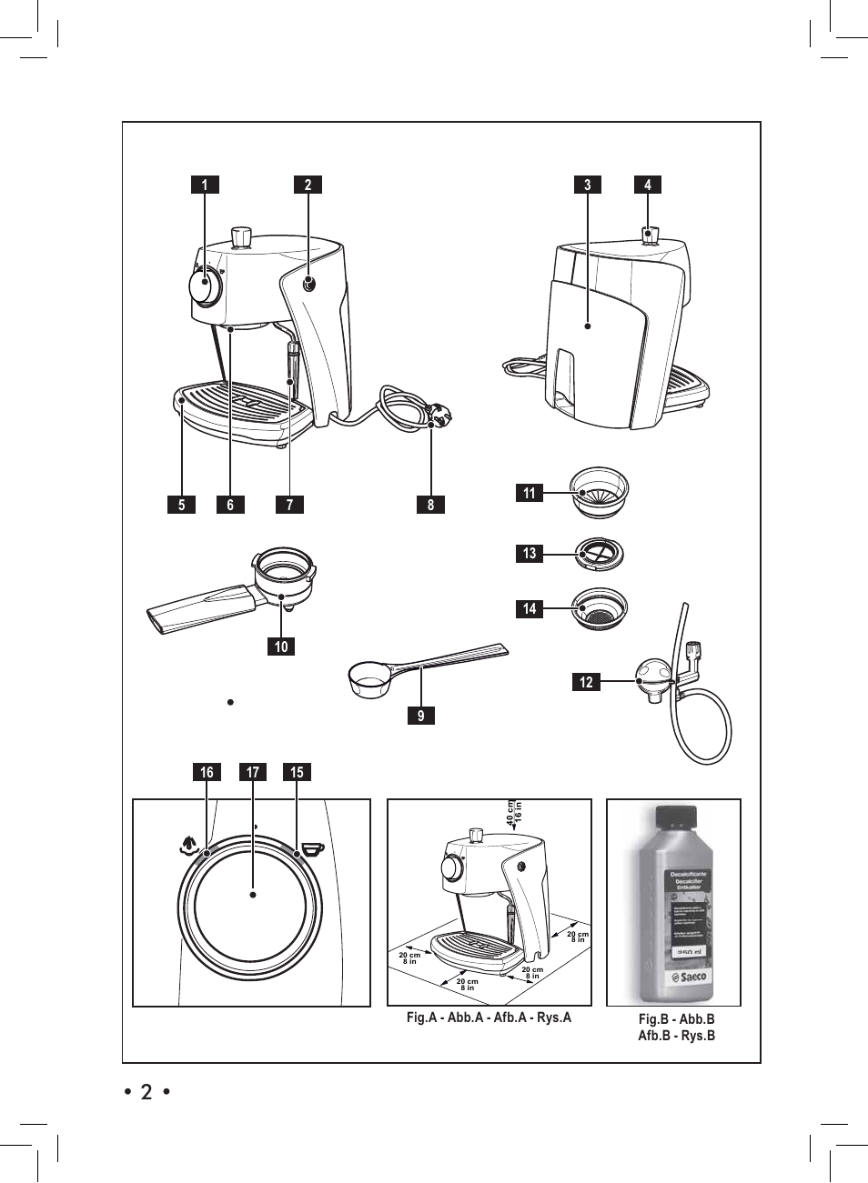 Philips Saeco Nina Machine espresso manuelle User Manual | Page 2 / 72