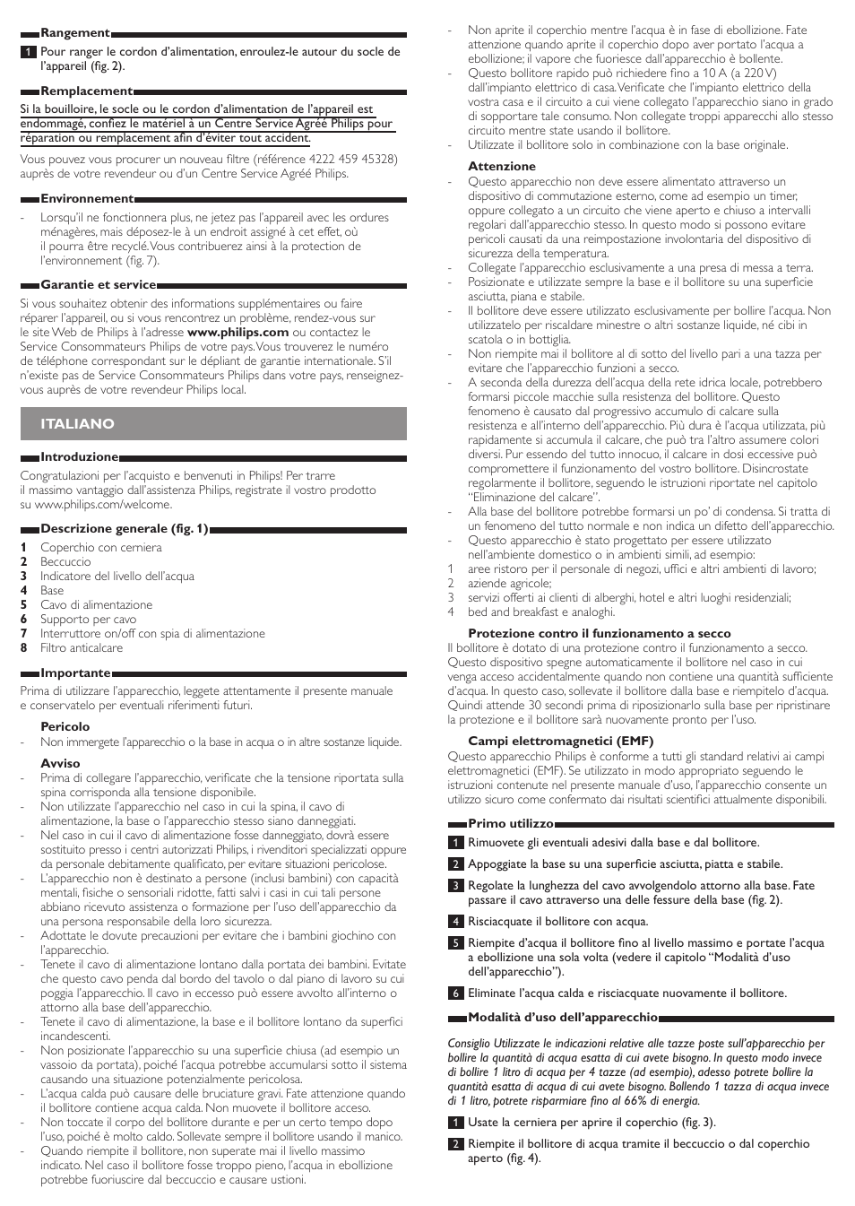 Philips Bouilloire User Manual | Page 6 / 10