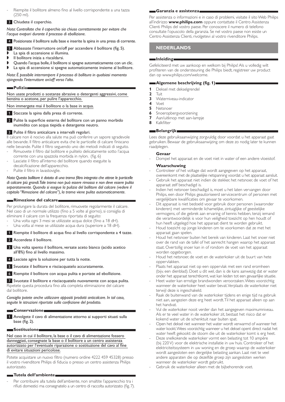 Philips Bouilloire User Manual | Page 7 / 10