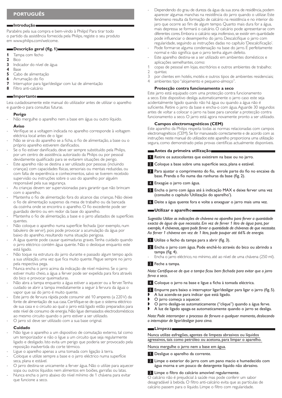 Philips Bouilloire User Manual | Page 9 / 10