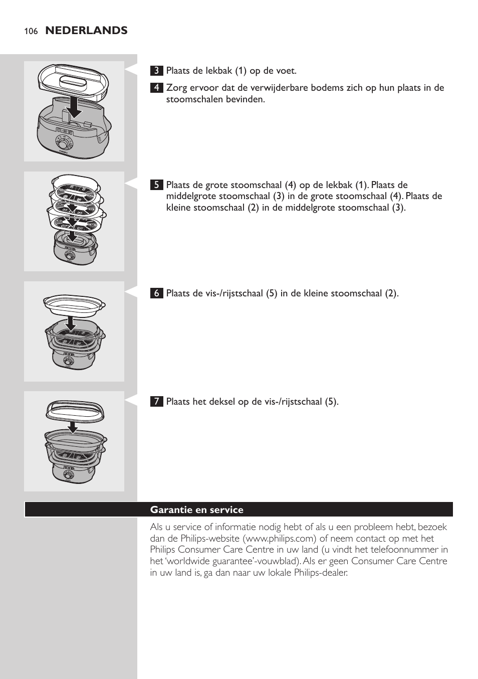 Philips Aluminium Collection Cuiseur Vapeur User Manual | Page 106 / 172