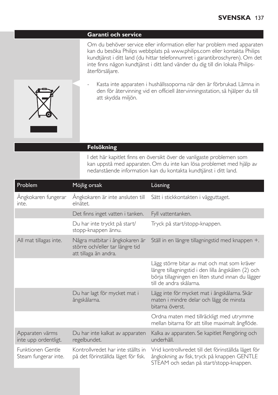 Philips Aluminium Collection Cuiseur Vapeur User Manual | Page 137 / 172