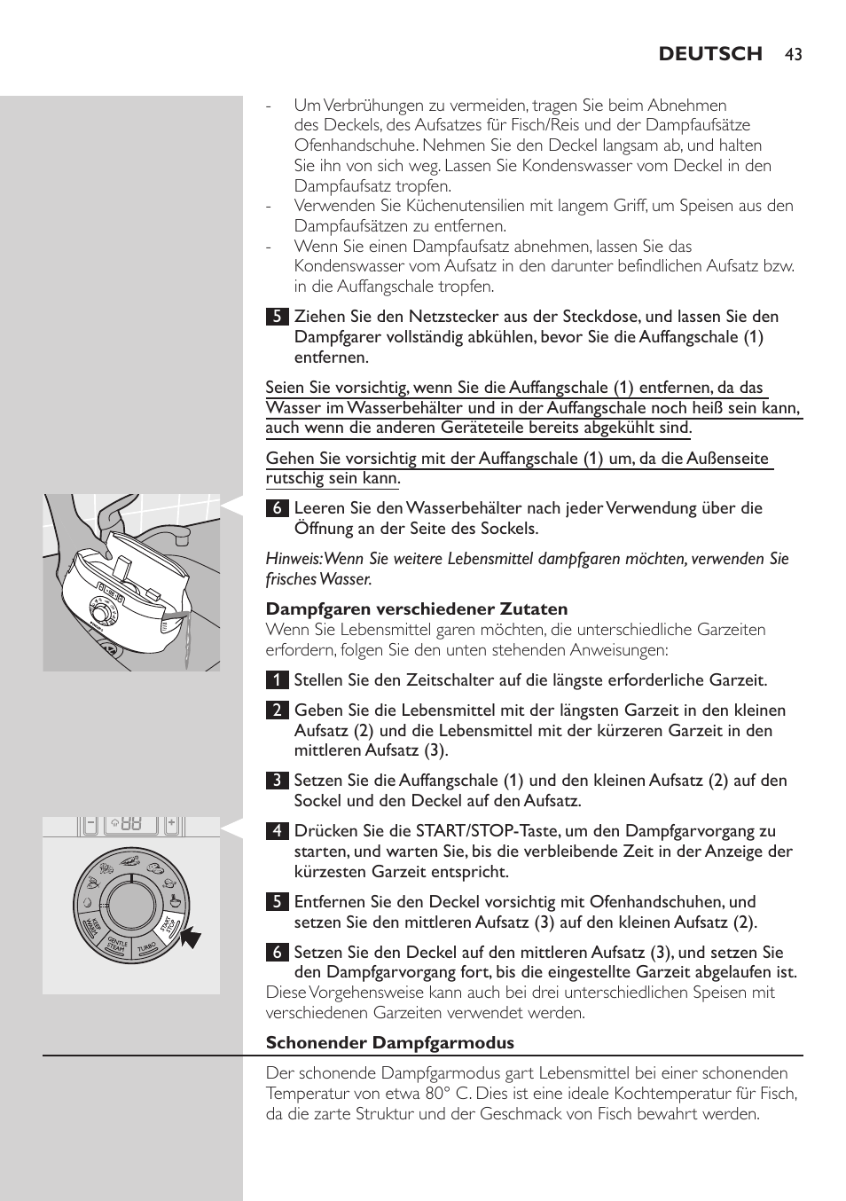 Philips Aluminium Collection Cuiseur Vapeur User Manual | Page 43 / 172