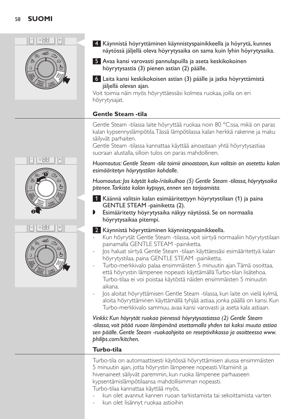 Philips Aluminium Collection Cuiseur Vapeur User Manual | Page 58 / 172