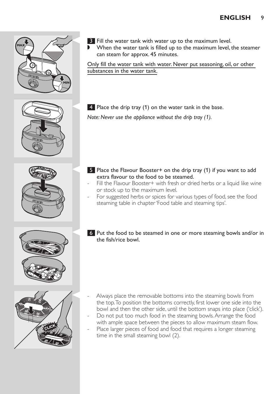 Philips Aluminium Collection Cuiseur Vapeur User Manual | Page 9 / 172