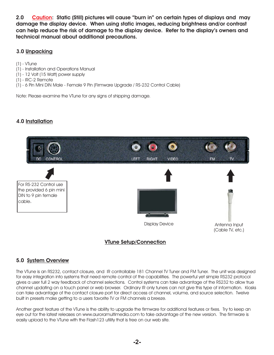 Aurora Multimedia VR-1FF User Manual | Page 4 / 13