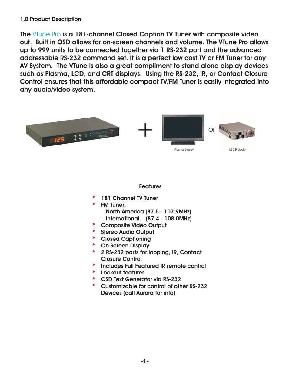 Aurora Multimedia TV/FM Tuner User Manual | Page 3 / 17