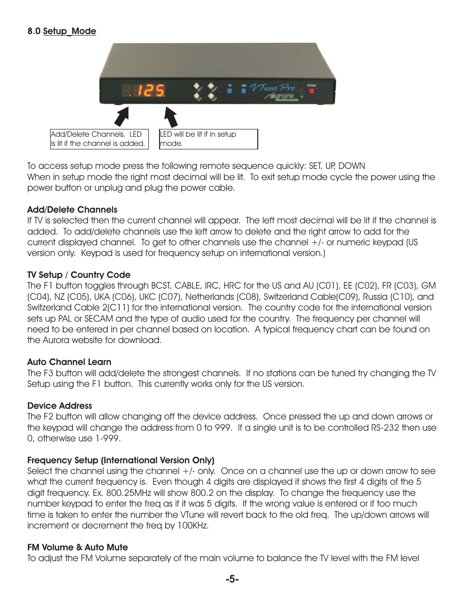 Aurora Multimedia TV/FM Tuner User Manual | Page 7 / 17